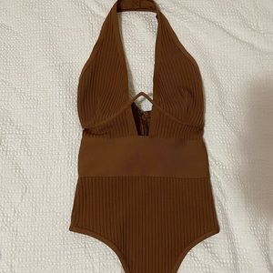PLT hauler brown bodysuit size US 0